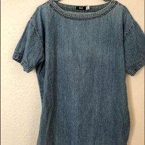 💜💜 BDG Long Denim Womens Top Size M  Accent Stitching